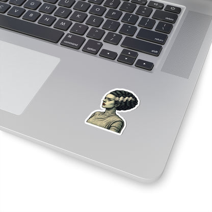 Bride of Frankenstein Portrait Sticker — Vintage Horror Kiss-Cut Decal