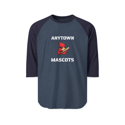 Customizable Raglan 3/4 Sleeve Shirt - Add Your Own Logo & Text