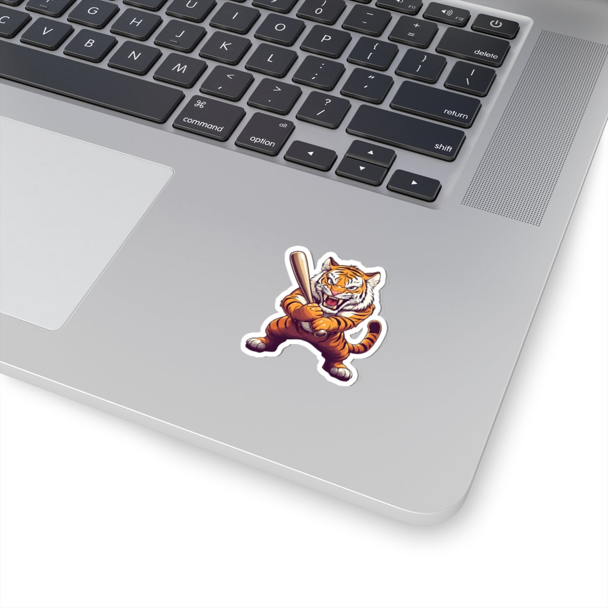 Angry Tigers Baseball Mascot Sticker — Fierce Mascot Kiss-Cut Vinyl Sticker