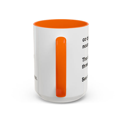 Cozy Definition Accent Mug — Funny 'Refusal to Leave a Radius of Three Blankets' Coffee Cup