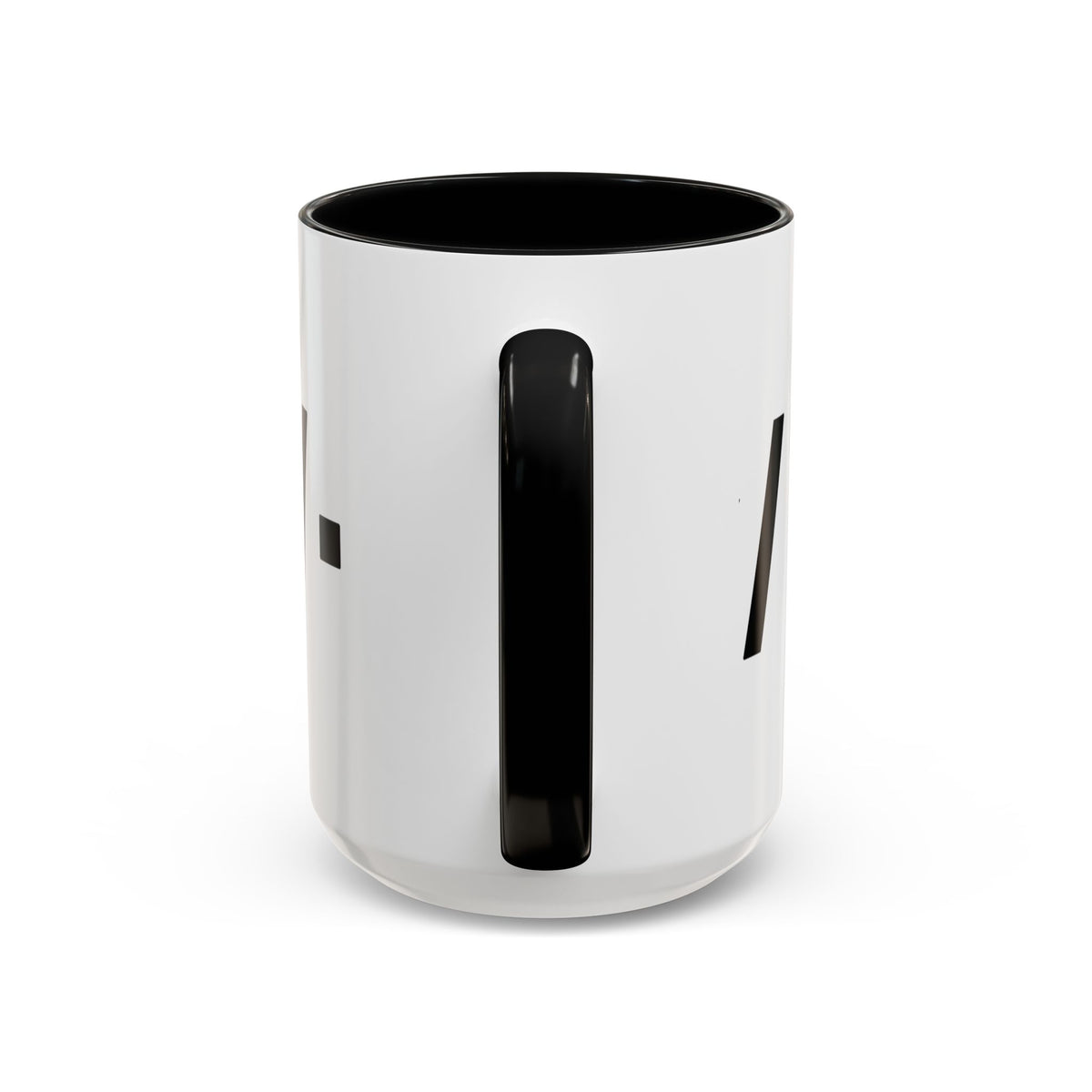 Coffee Mug – Minimalist 'Kōzē' Accent Black-Handle Ceramic Mug (11/15oz)
