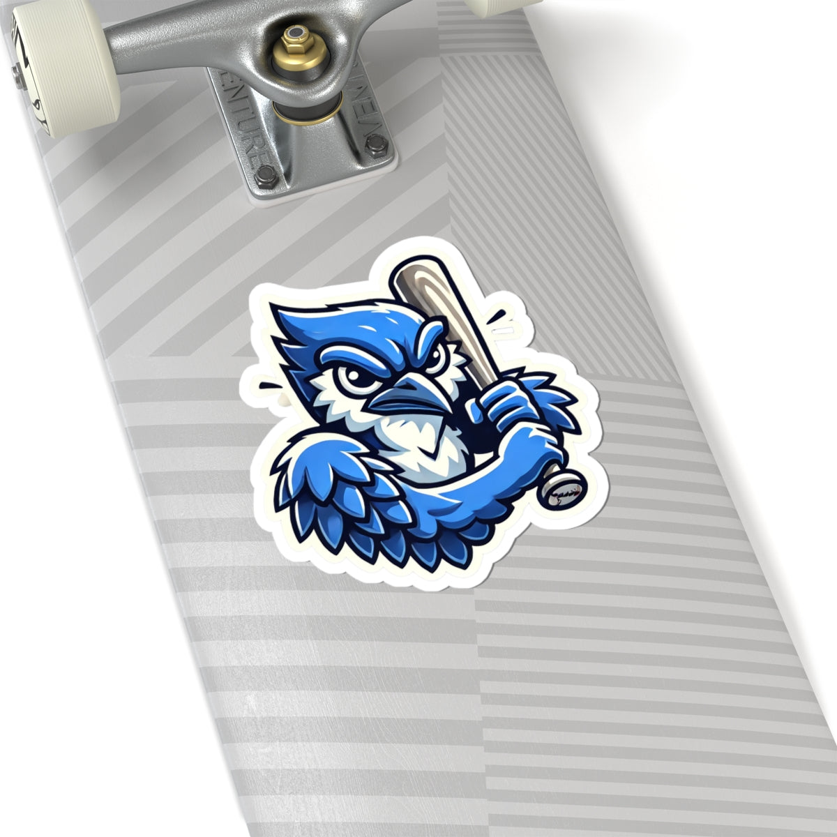 Angry Blue Jays Baseball Mascot Sticker — Kiss-Cut Sports Logo Decal for Laptops, Water Bottles, and Gear