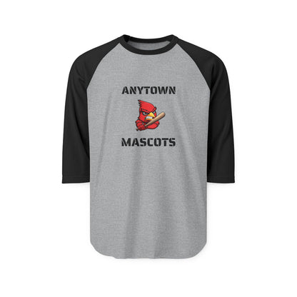 Customizable Raglan 3/4 Sleeve Shirt - Add Your Own Logo & Text