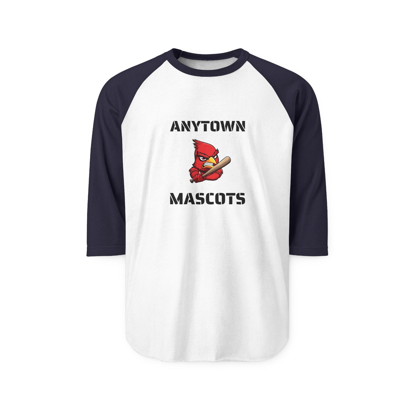 Customizable Raglan 3/4 Sleeve Shirt - Add Your Own Logo & Text