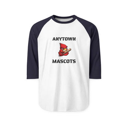 Customizable Raglan 3/4 Sleeve Shirt - Add Your Own Logo & Text