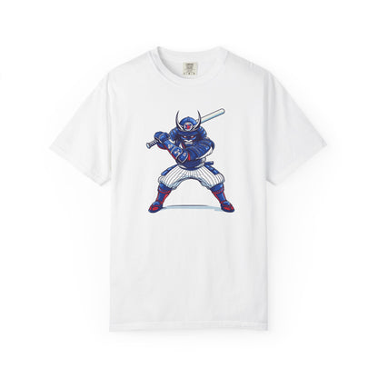 Baseball Samurai in Pinstripes T-shirt — Batter Graphic Tee