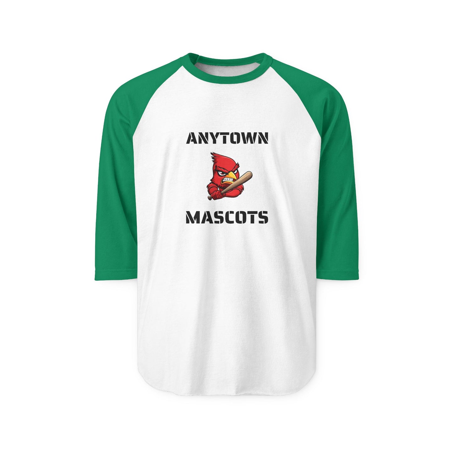 Customizable Raglan 3/4 Sleeve Shirt - Add Your Own Logo & Text