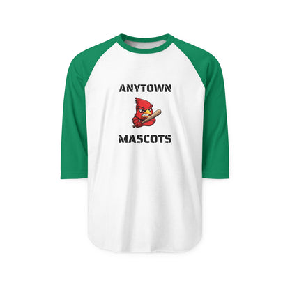 Customizable Raglan 3/4 Sleeve Shirt - Add Your Own Logo & Text