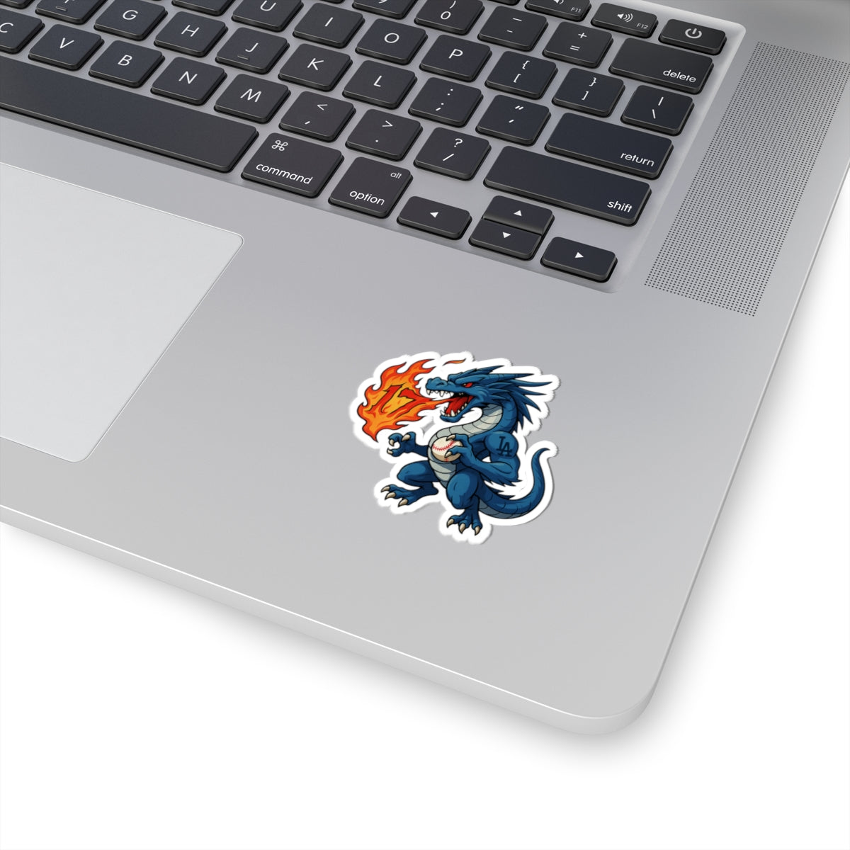 LA Baseball Dragon Mascot Sticker - Fierce Fire Dragon