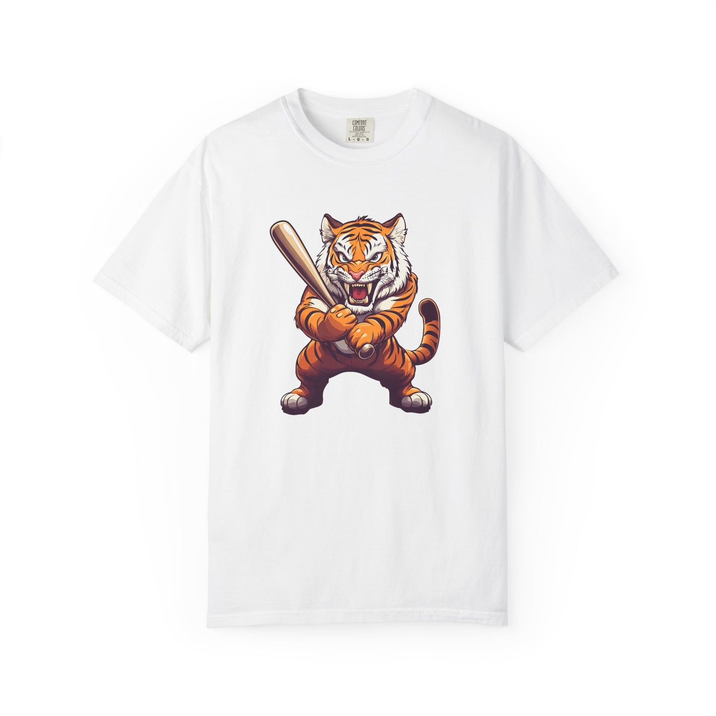 Tiger with Baseball Bat T-Shirt — Fierce Sports Mascot Graphic Tee
