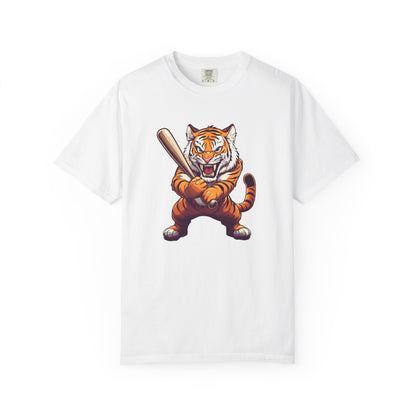 Tiger with Baseball Bat T-Shirt — Fierce Sports Mascot Graphic Tee