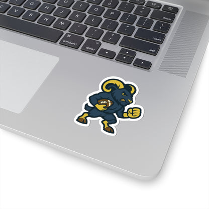 Ram Football Mascot Sticker - Kiss-Cut Vinyl Decal for Laptops & Gear