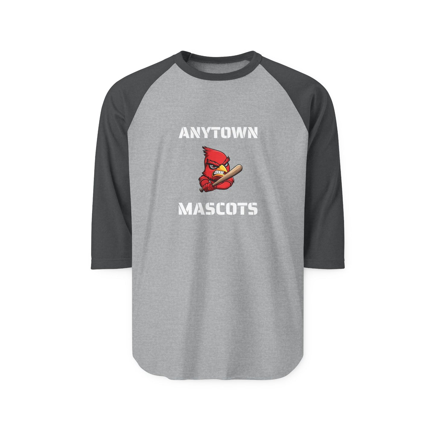 Customizable Raglan 3/4 Sleeve Shirt - Add Your Own Logo & Text
