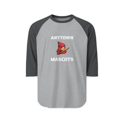 Customizable Raglan 3/4 Sleeve Shirt - Add Your Own Logo & Text