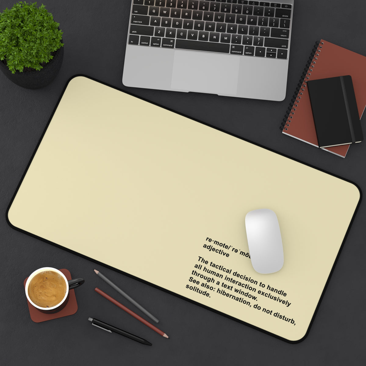 'Remote' Definition Minimalist Gaming/Office Desk Mat