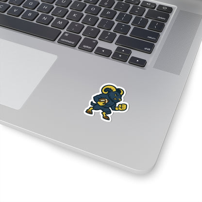 Ram Football Mascot Sticker - Kiss-Cut Vinyl Decal for Laptops & Gear
