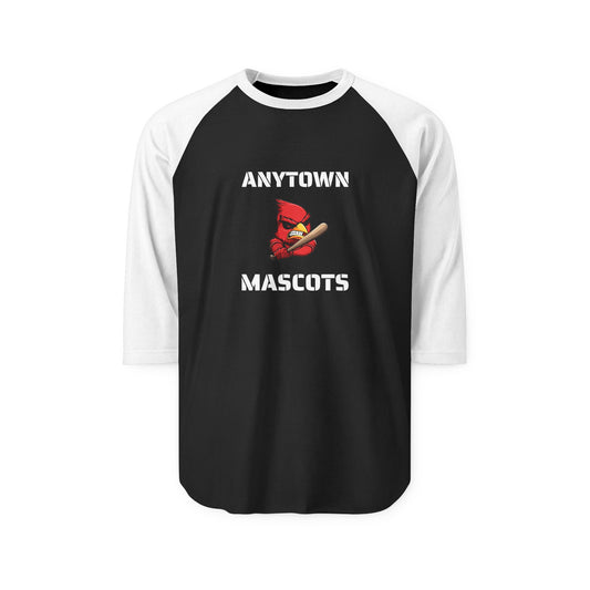 Customizable Raglan 3/4 Sleeve Shirt - Add Your Own Logo & Text