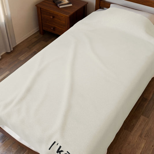 Plush Blanket — Minimal 'kōzē' Cozy Velveteen Throw