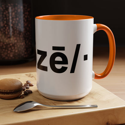 Coffee Mug – Minimalist 'Kōzē' Accent Black-Handle Ceramic Mug (11/15oz)