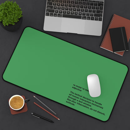 Desk Mat — 'Remote' Definition Minimalist Green Gaming/Office Desk Mat
