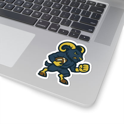 Ram Football Mascot Sticker - Kiss-Cut Vinyl Decal for Laptops & Gear