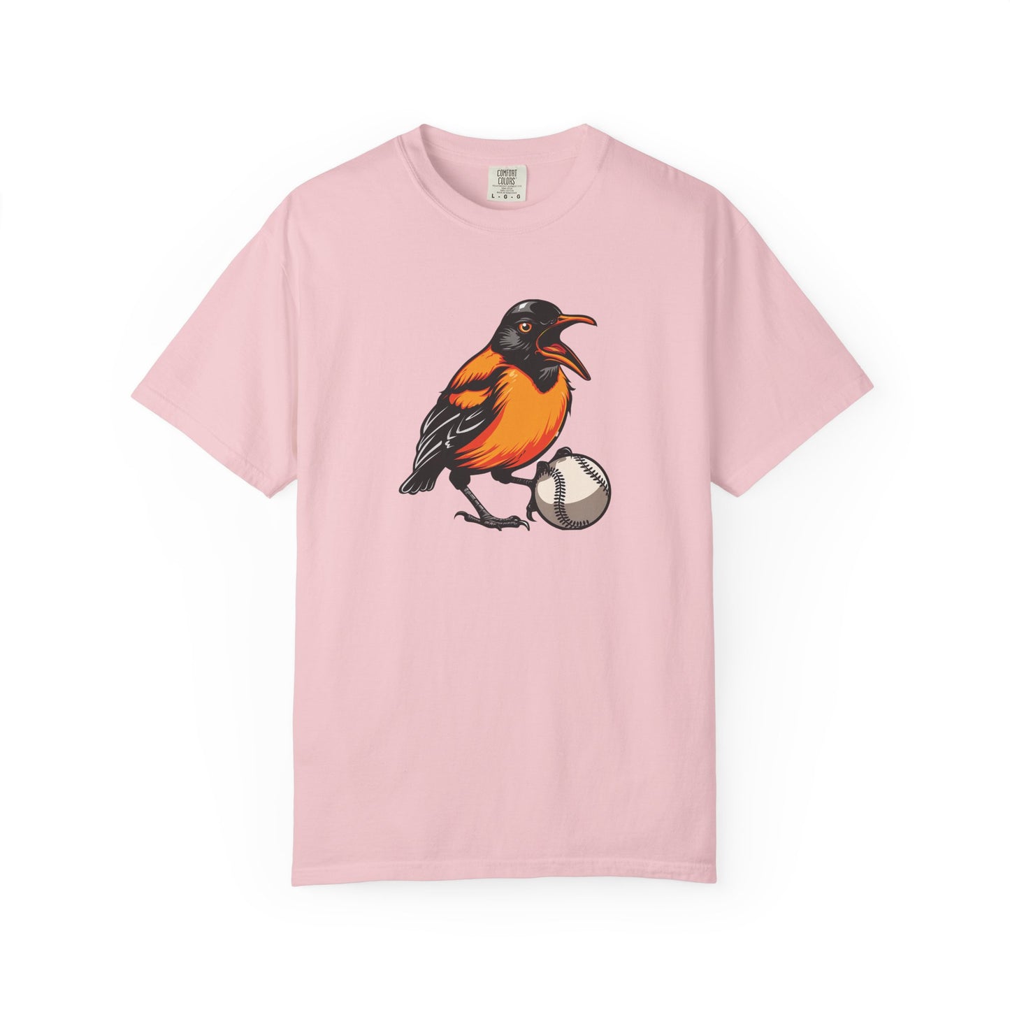 Angry Baltimore Oriole Baseball Mascot Tee — Custom Lastname & Number T-Shirt