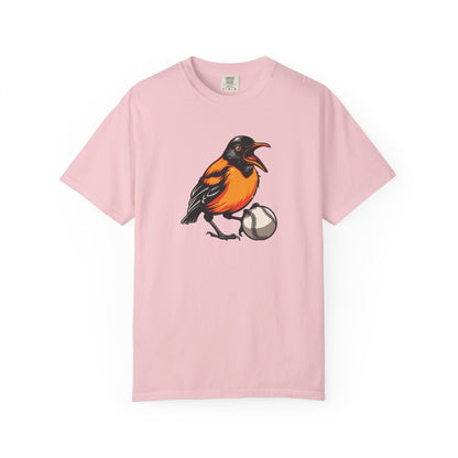 Angry Baltimore Oriole Baseball Mascot Tee — Custom Lastname & Number T-Shirt